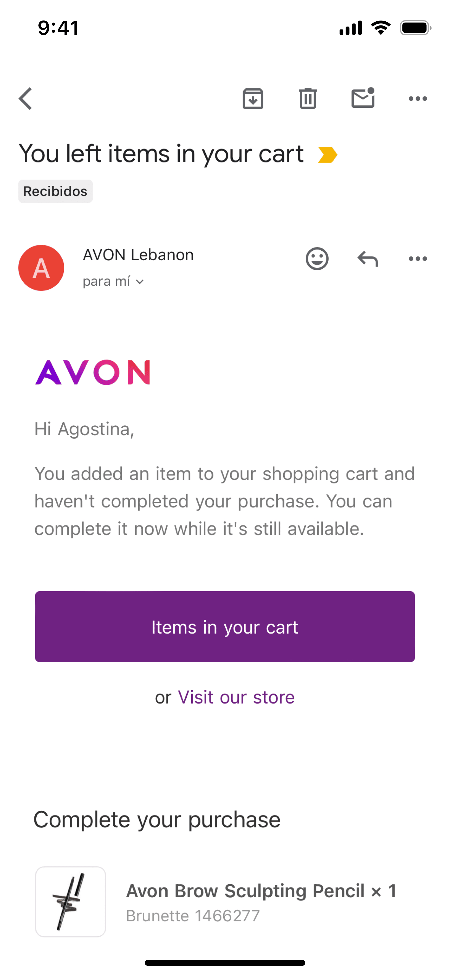 Personalised Abandoned Cart Emails